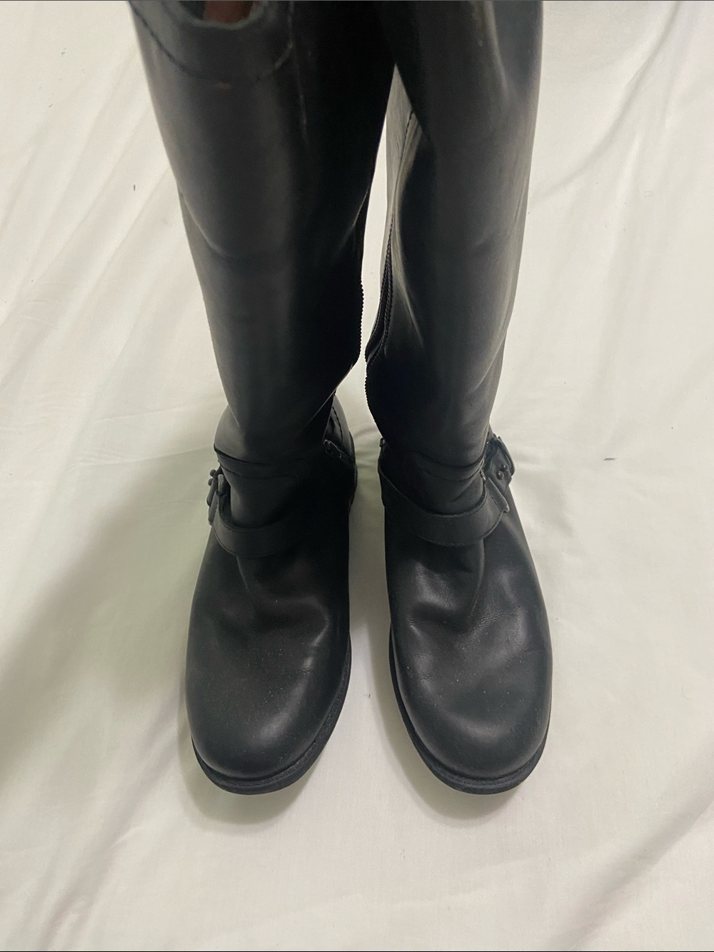 UGG Black Tall Leather Riding Boots